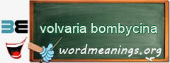 WordMeaning blackboard for volvaria bombycina